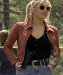 Big Sky Jenny Hoyt Brown Leather Jacket Free Shipping UK USA Canada