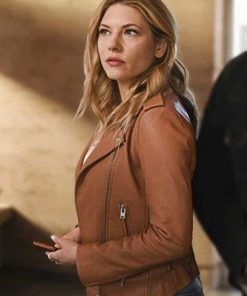 Big Sky Katheryn Winnick Brown Leather Jacket