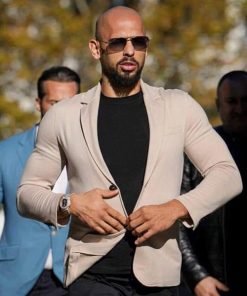 Cobra Andrew Tate Beige Slim fit Blazer Celebrity Outfit