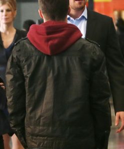 Colton Haynes Arrow Black Leather Jacket Buy now