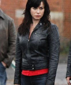 Eve Myles Torchwood Black Leather Jacket Womens Outfits