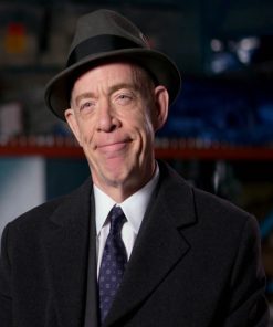 J.K. Simmons The Accountant Black Wool Coat