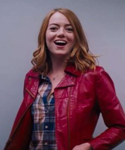 La La Land Emma Stone Red Leather Jacket Shop now