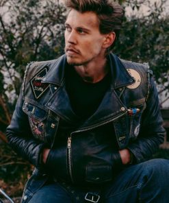 Austin Butler Bikeriders Black Brando Leather Jacket Shop now