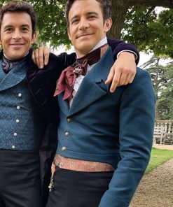 Benedict Bridgerton Vintage Blue Wool Tailcoat Celebrity Outfits
