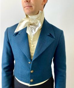 Benedict Bridgerton Vintage Blue Wool Tailcoat Easter Sale