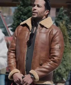 Best Christmas Ever Matt Cedeño Aviator Shearling Jacket