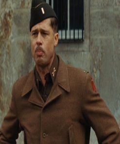 Brad Pitt Inglourious Basterds Brown Wool Jacket Easter Sale