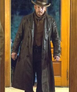 Cole Hauser Yellowstone Brown Leather Coat