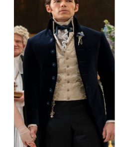 Colin Bridgerton Blue Velvet Classic Coat Buy now