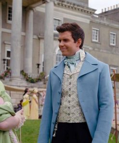 Colin Bridgerton Season 2 Blue Wool Coat Sale