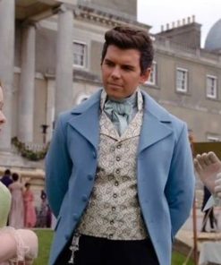 Colin Bridgerton Season 2 Blue Wool Coat Shop now