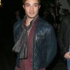 Ed Westwick Gossip Girl Blue Leather Jacket