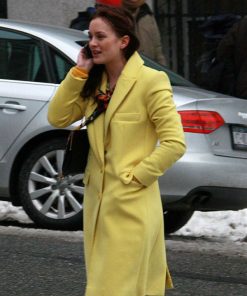 Gossip Girl Blair Waldorf Yellow Wool Coat Sale