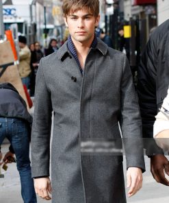 Gossip Girl Chace Crawford Gray Wool Coat