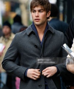 Gossip Girl Chace Crawford Gray Wool Coat Sale