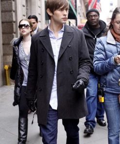 Gossip Girl Chace Crawford Nate Gray Wool Coat Sale