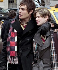 Gossip Girl Chuck Bass Black Wool Peacoat