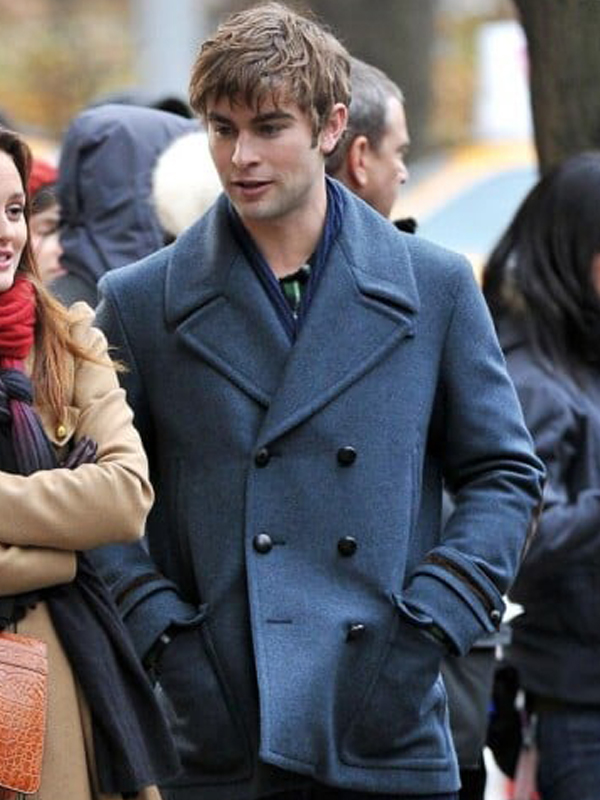 Gossip Girl Nate Archibald Gray Wool Peacoat The Jacket Merchant