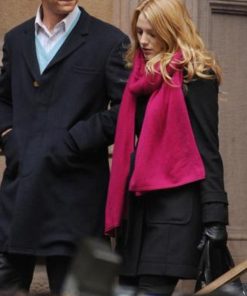 Gossip Girl Serena Van Der Woodsen Black Wool Coat