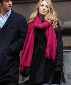 Gossip Girl Serena Van Der Woodsen Black Wool Coat Sale