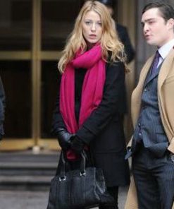 Gossip Girl Serena Van Der Woodsen Black Wool Coat Shop now