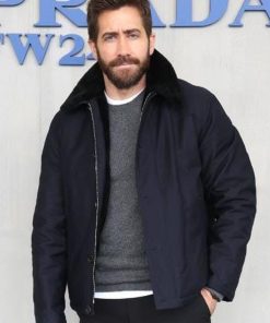 Jake Gyllenhaal Blue Cotton Jacket Shop now