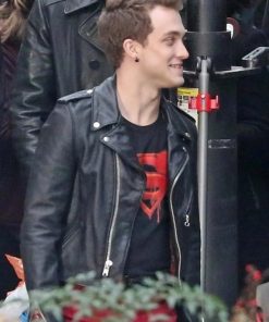 Jon Kent Superman & Lois Leather Biker Jacket Free Shipping UK USA Canada