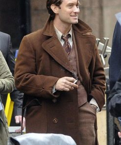 Jude Law Genius Brown Wool Coat Shop now