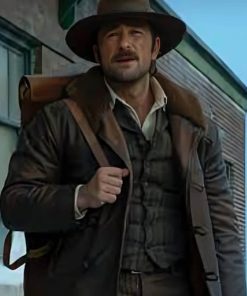 1923 Brandon Sklenar Cowboy Brown Leather Coat Sale