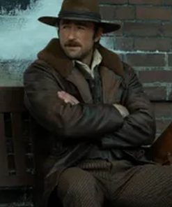 1923 Brandon Sklenar Cowboy Brown Leather Coat Shop now