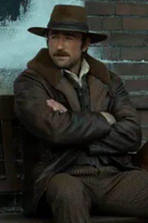 1923 Brandon Sklenar Cowboy Brown Leather Coat Shop now
