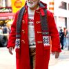 Arnold Schwarzenegger The Man with the Bag Santa Red Wool Coat