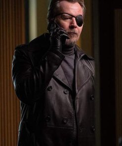The Courier Gary Oldman Black Vintage Leather Coat Shop now