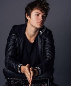 Ansel Elgort Black Jacket