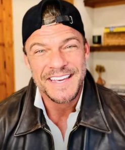 Alan Ritchson Brown Leather Jacket