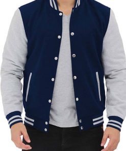 Men's Gray Varsity Jacket