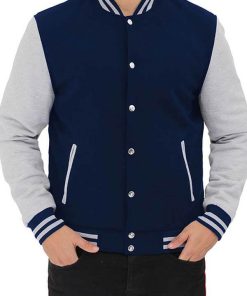 Men's Gray Varsity Jacket