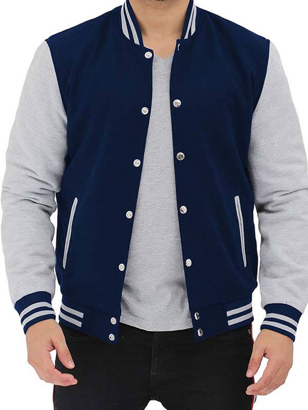 Men's Gray Varsity Jacket
