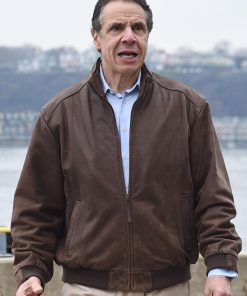 Andrew Cuomo Leather Jacket