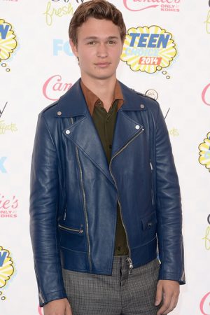Ansel Elgort Blue Jacket