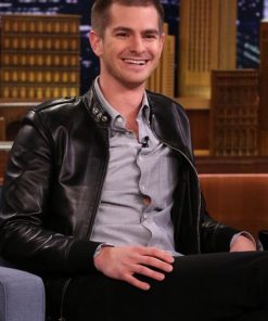 Andrew Garfield Black Leather Jacket