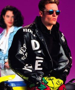 Cool as Ice Johnny Black Bomber Leather Jacket