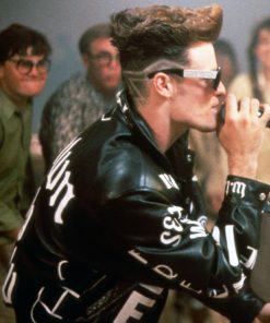 Cool as Ice Johnny Black Bomber Leather Jacket Buy now