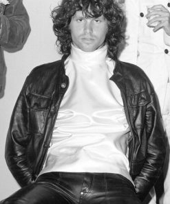 Jim Morrison Vintage Classic Leather Jacket Free Shipping UK USA Canada
