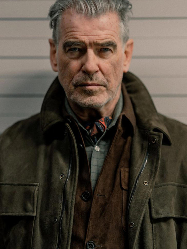 Pierce Brosnan MobLand Classic Suede Jacket Shop now
