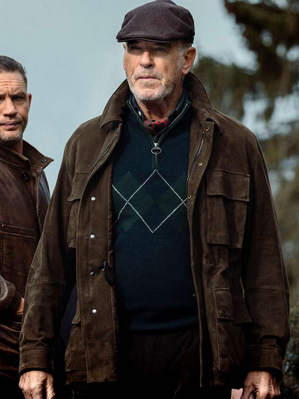 Pierce Brosnan MobLand Classic Suede Jacket