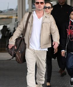 Brad Pitt Suede Jacket