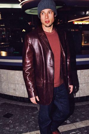 Brad Pitt Brown Coat