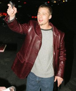 Brad Pitt Brown Coat